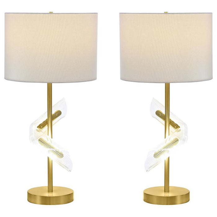 Kingsley - Drum Shade Table Lamp (Set of 2) - Gold