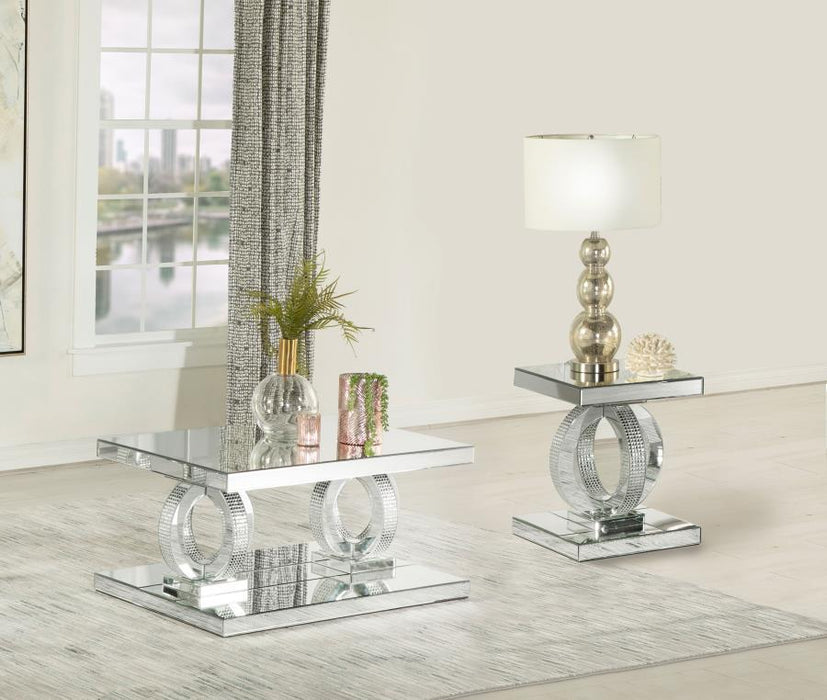 Breena - Mirrored Coffee Table Set