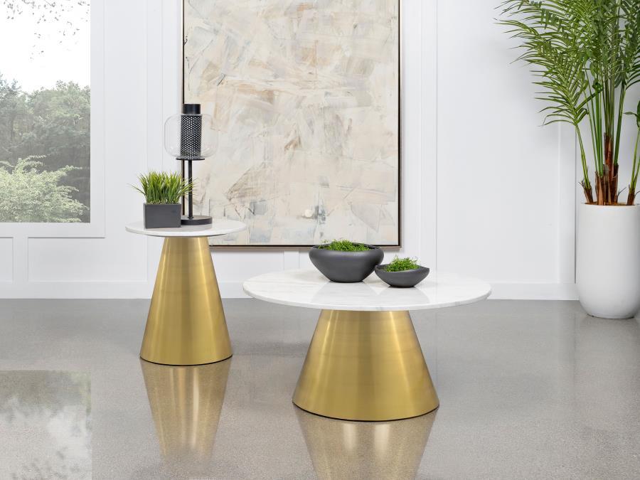 Avon - Marble Top Coffee Table Set