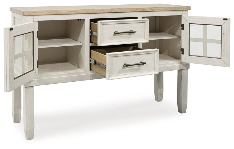 Shaybrock - Dining Room Server - Antique White / Brown