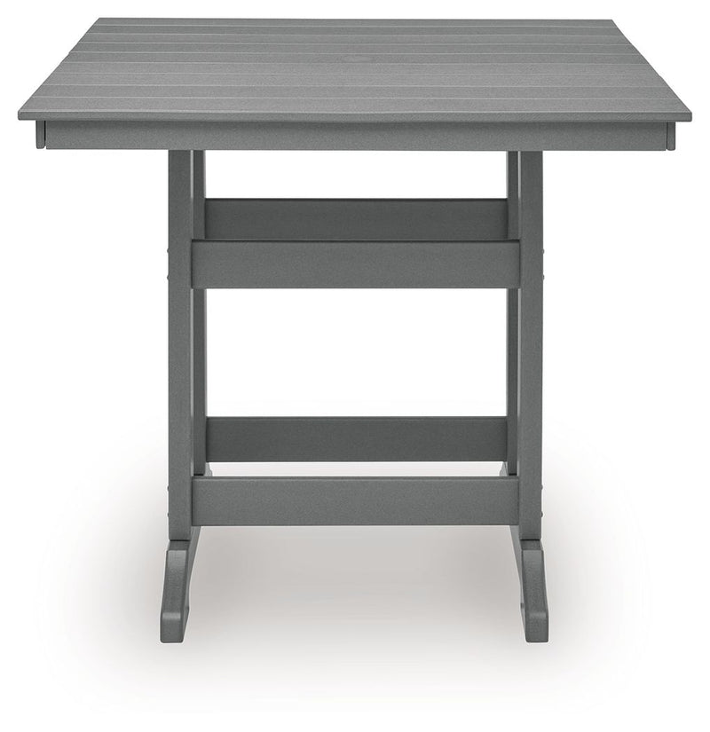 Sanctuary Beach - Square Counter Table With Umbrella Option - Dark Gray