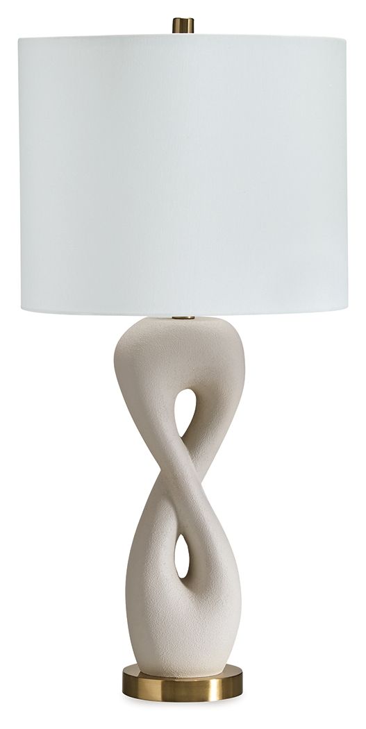 Judrich - Poly Table Lamp - White / Gold Finish