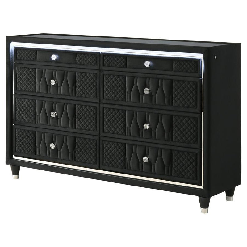 Lorient - 8-Drawer LED Bedroom Dresser Cabinet