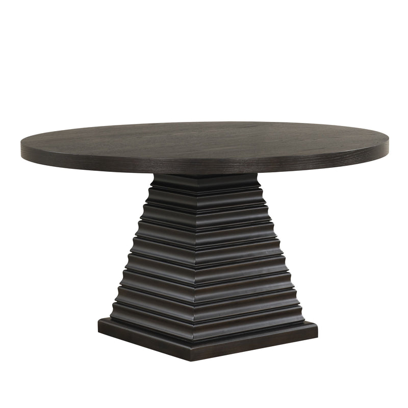 Plateau - Round Table Pedestal Base Top - Rustic Espresso