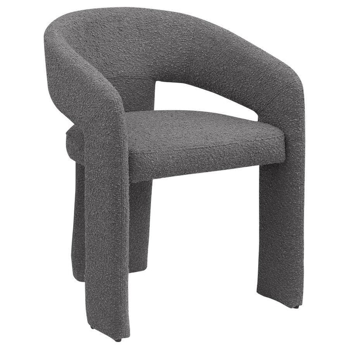 Eudora - Boucle Upholstered Dining Arm Chair (Set of 2) - Gray