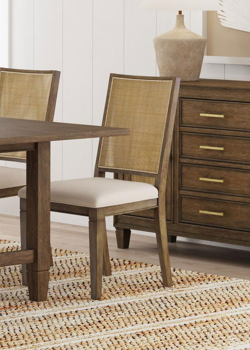 Matisse - Woven Rattan Back Dining Side Chair Brown (Set of 2) - Dark Brown