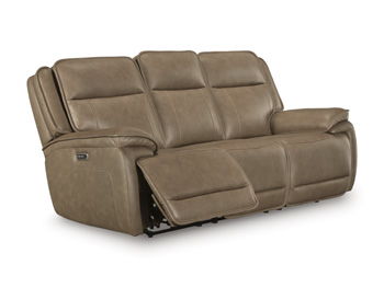 Glencroft - Power Reclining Sofa With Adjustable Headrest - Sahara