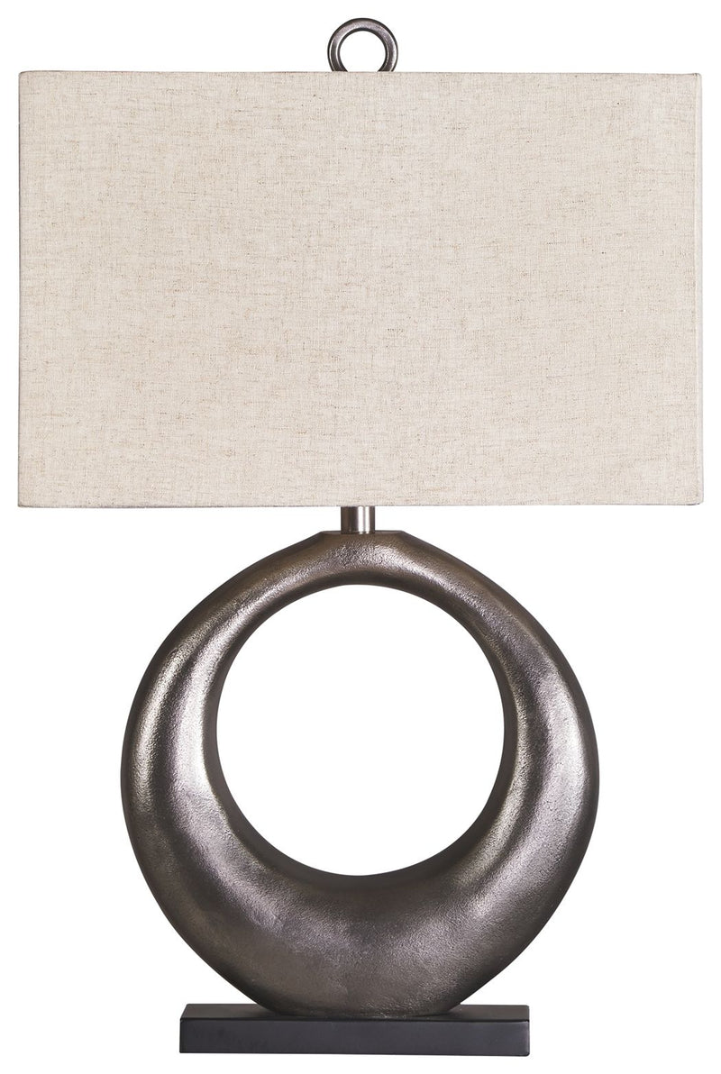 Saria - Metal Table Lamp  - Antique Silver Finish