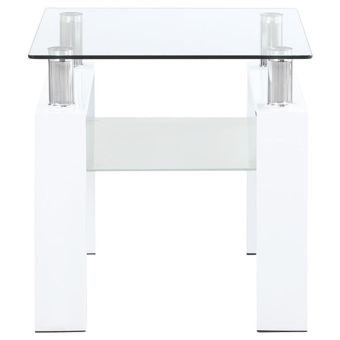 Dyer - 1-Shelf Rectangular Glass Top Table