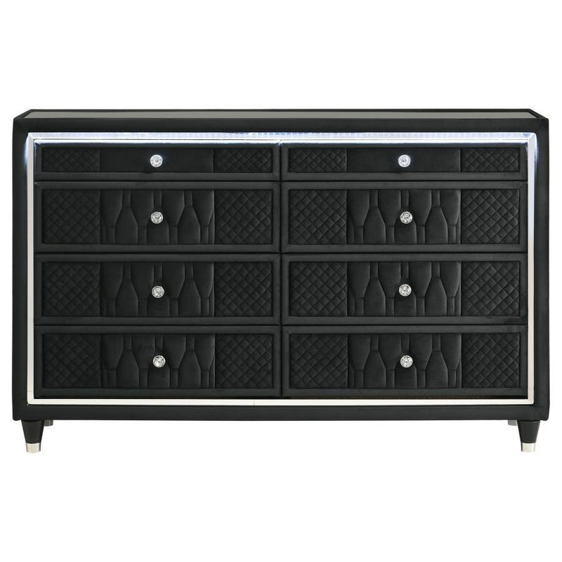 Lorient - 8-Drawer LED Bedroom Dresser Cabinet