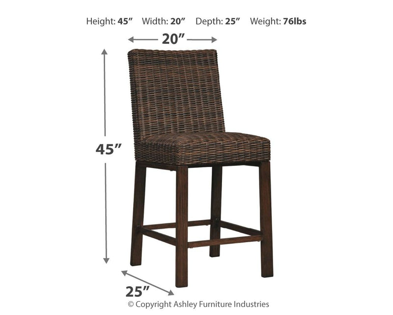 Paradise Trail - Barstool (Set of 2) - Medium Brown