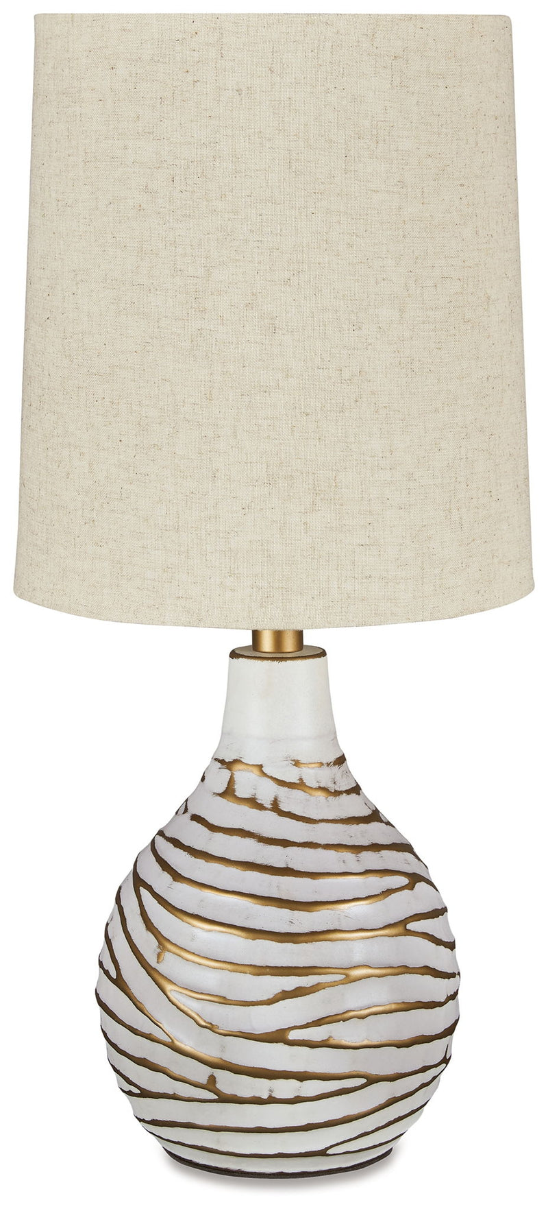 Aleela - Metal Table Lamp  - White / Gold Finish