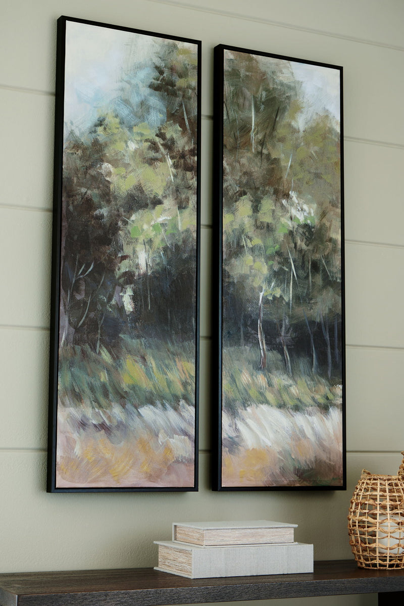 Dansot - Wall Art Set (Set of 2) - Green / Brown