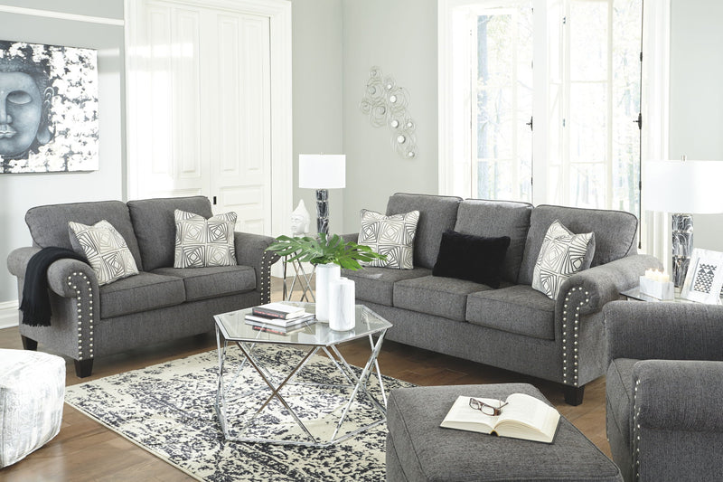 Agleno - 2 Pc. - Sofa, Loveseat - Charcoal