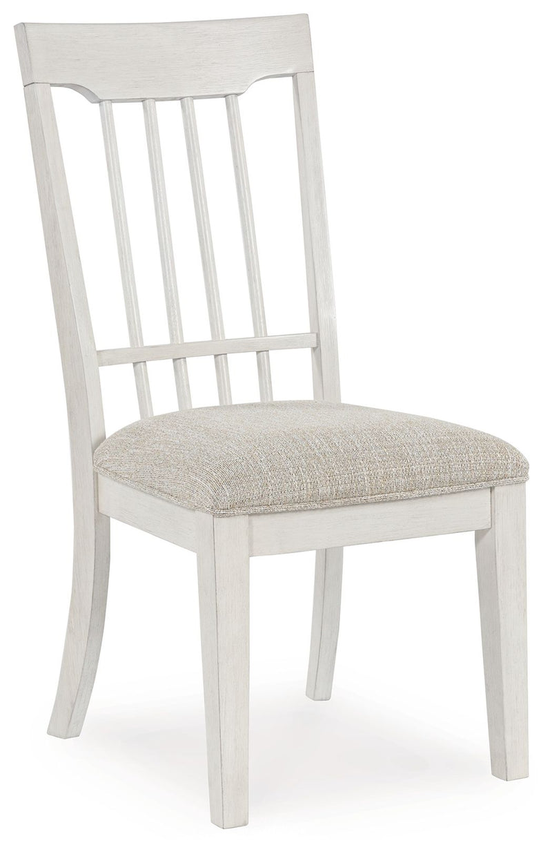 Shaybrock - Dining Upholstered Side Chair (Set of 2) - Antique White / Brown