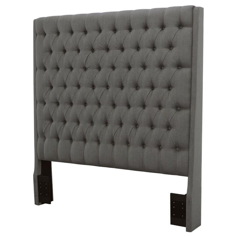 Camille - Upholstered California King Panel Headboard - Gray