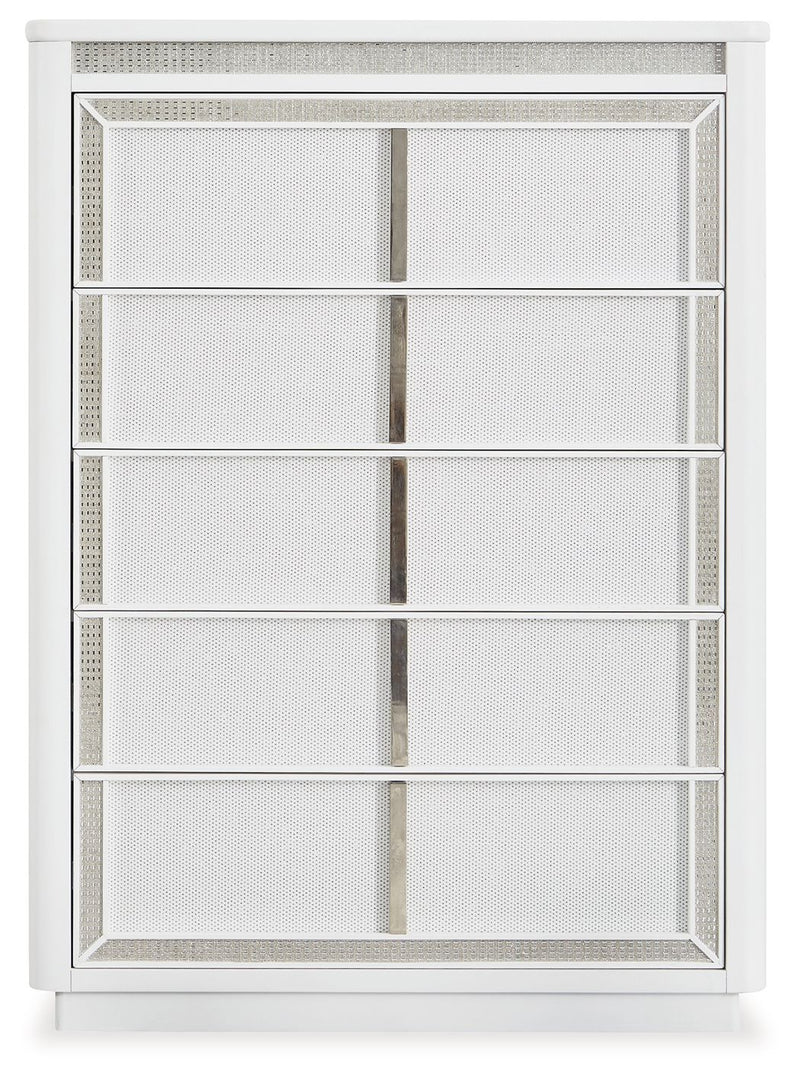 Chalanna - Five Drawer Chest - White