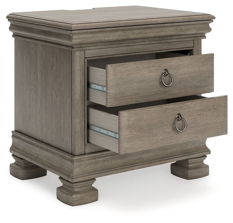 Lexorne - Three Drawer Night Stand - Gray