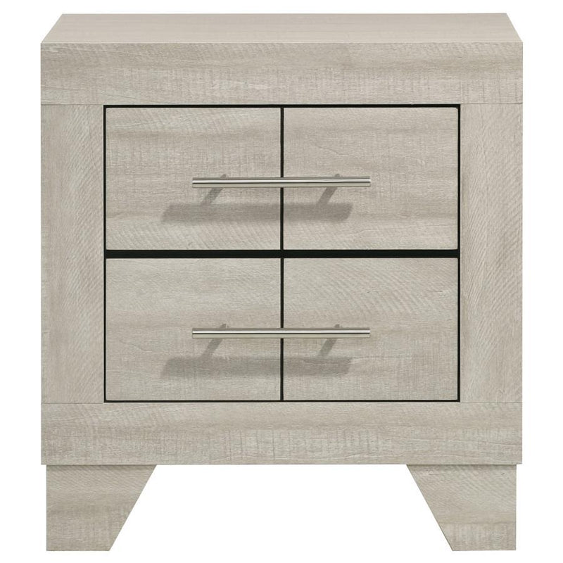 Trenton - 2-Drawer Nightstand Bedside Table - Rustic Cream
