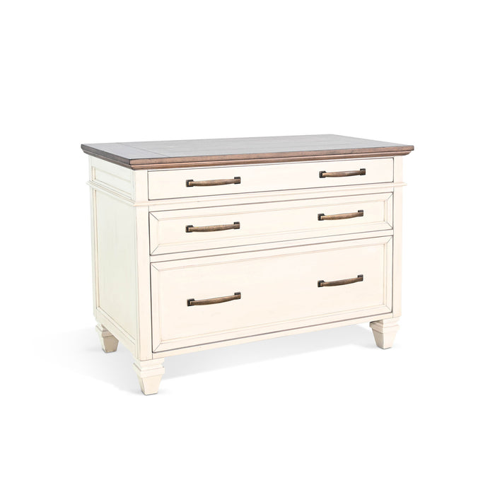 Pasadena - Lateral File Cabinet - White / Dark Brown
