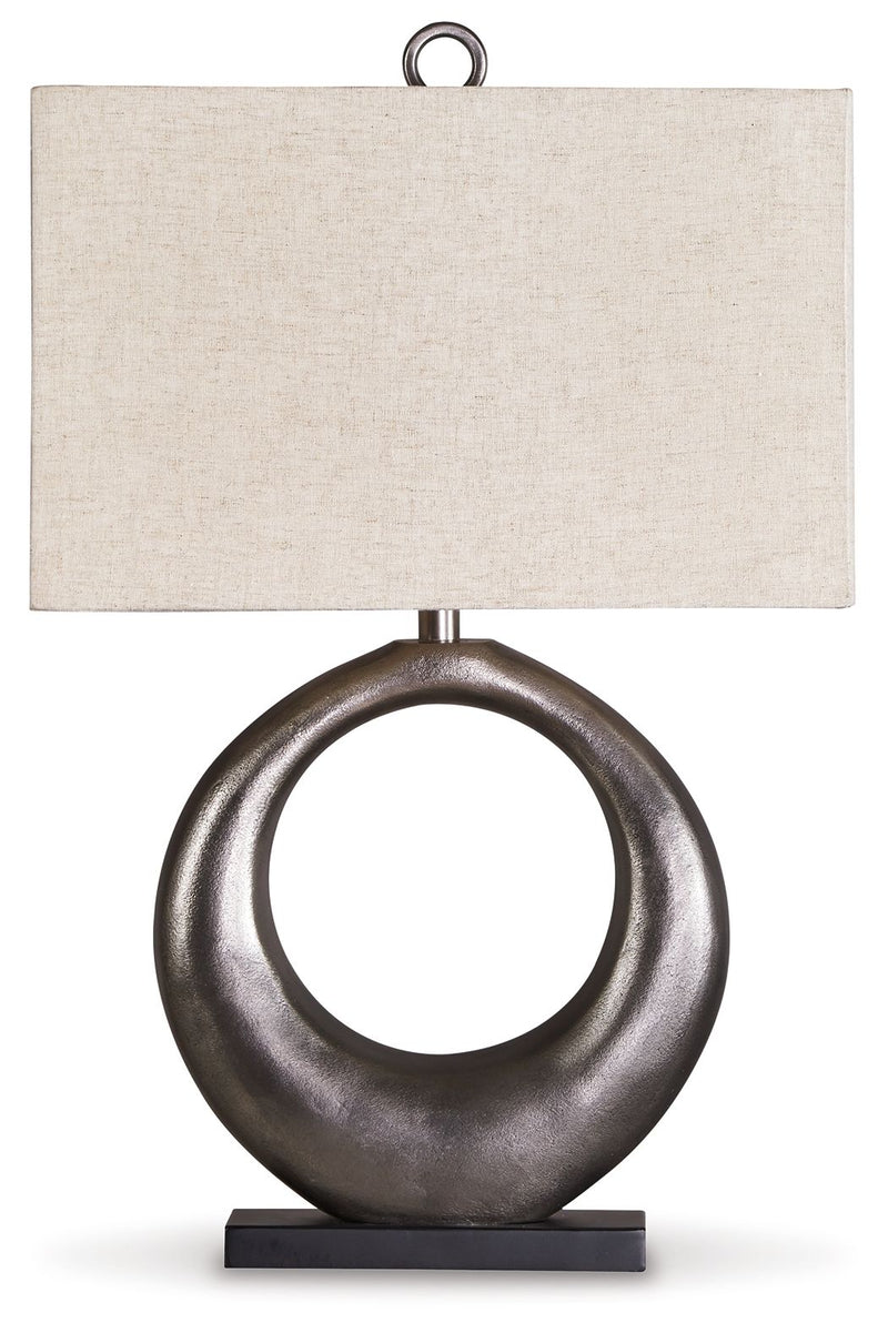 Saria - Metal Table Lamp  - Antique Silver Finish