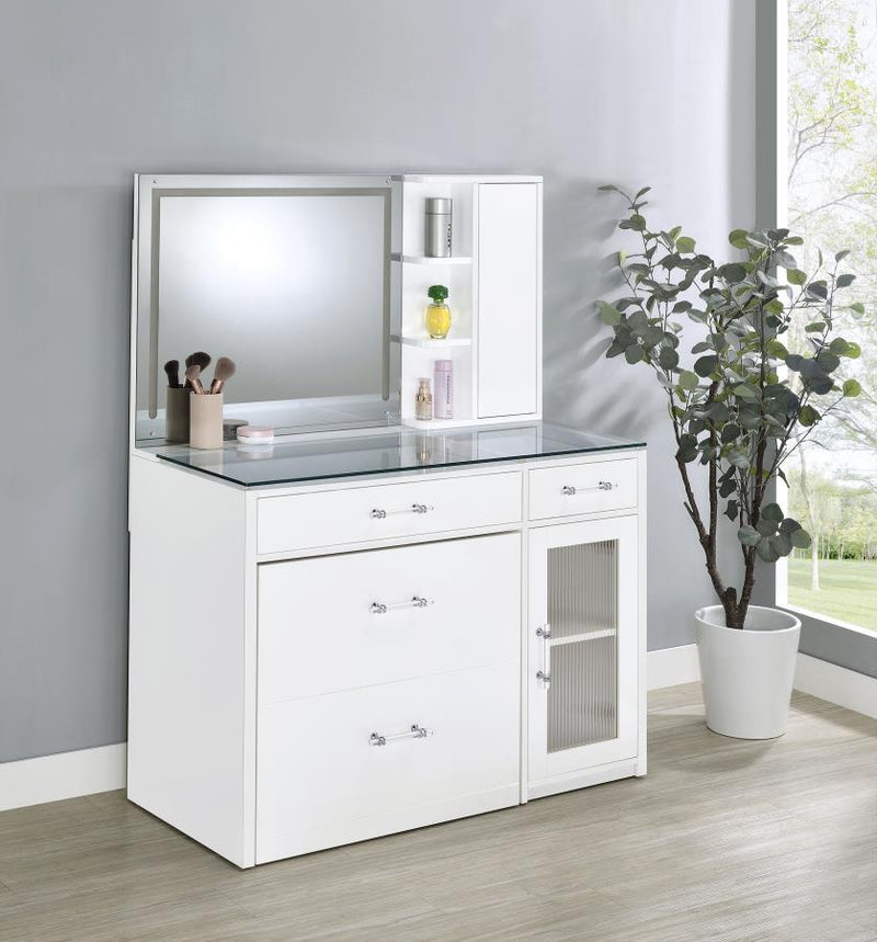 Flora - 2-Drawer Vanity Set With LED Mirror