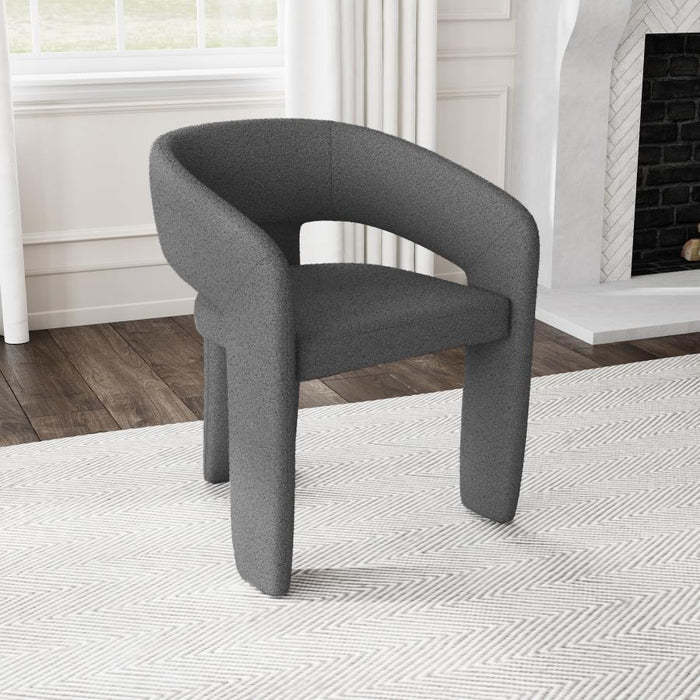 Eudora - Boucle Upholstered Dining Arm Chair (Set of 2) - Gray