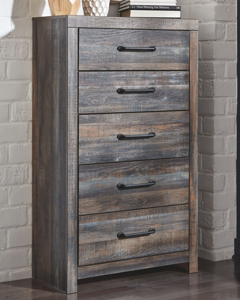 Drystan - Five Drawer Chest - Brown / Beige