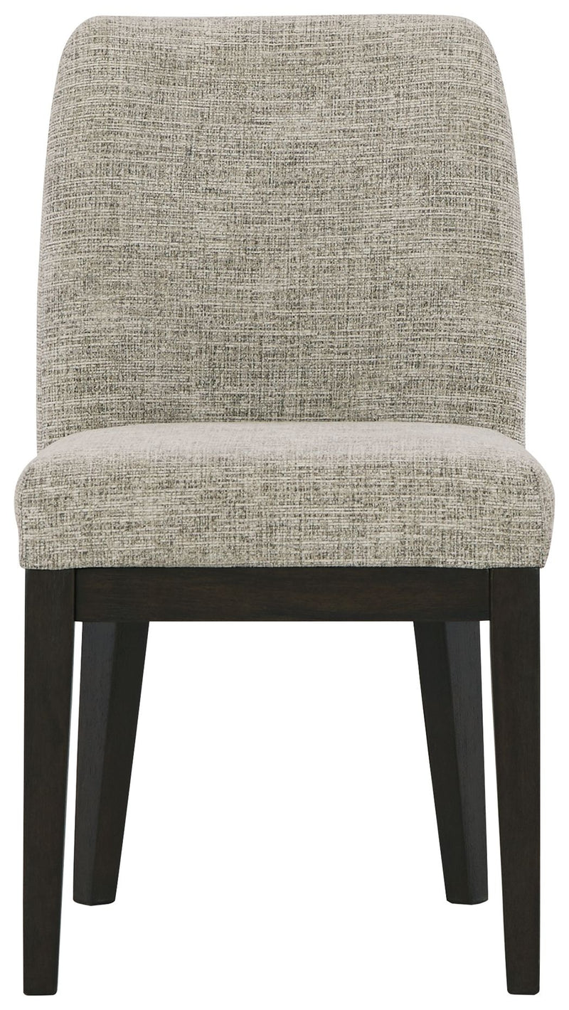 Burkhaus - Dining UPH Side Chair (Set of 2) - Beige / Dark Brown