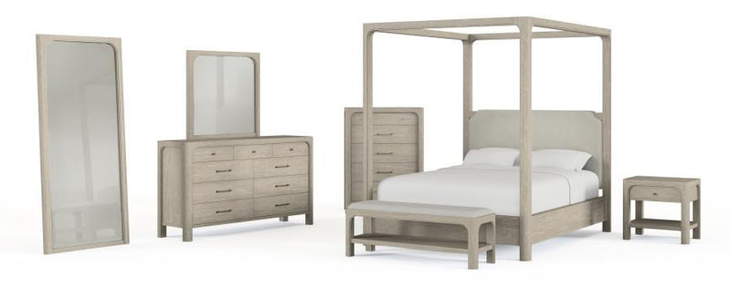 Solano - 85" Queen Canopy Bed - Weathered Mango