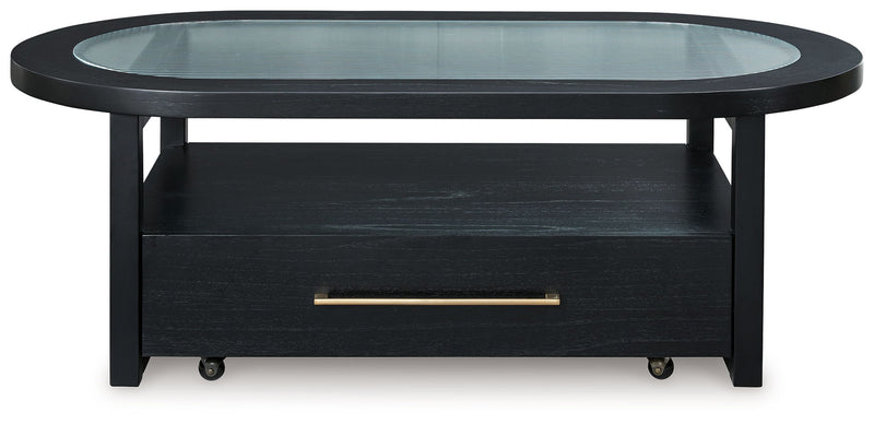 Winbardi - Oval Cocktail Table - Black