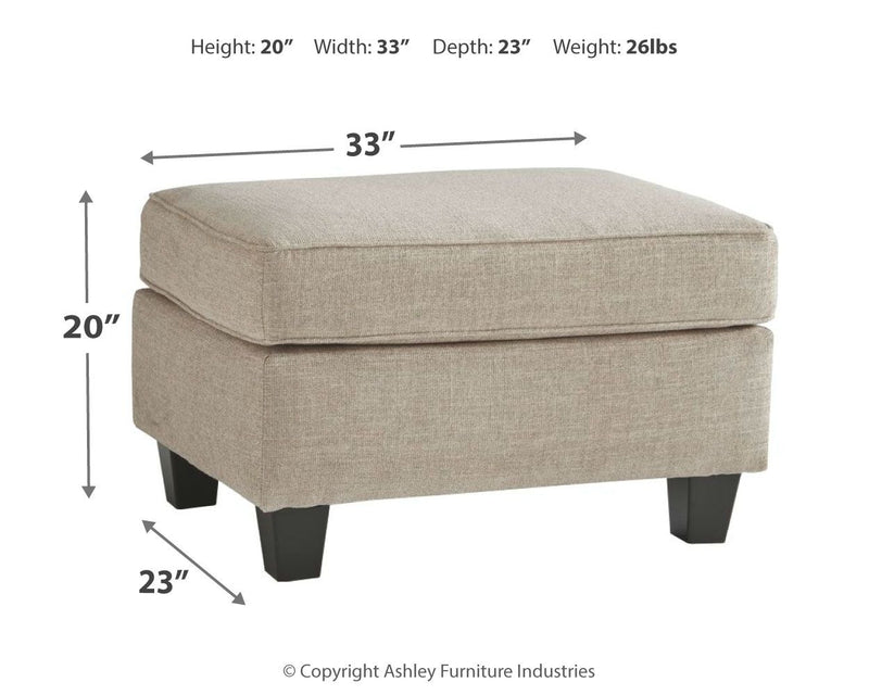 Abney - Ottoman - Driftwood