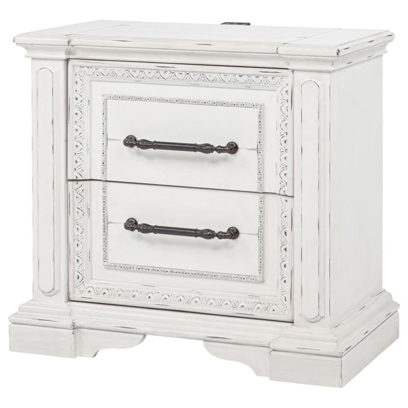 Mckinney - 2-Drawer Nightstand With Dual USB - Vintage White
