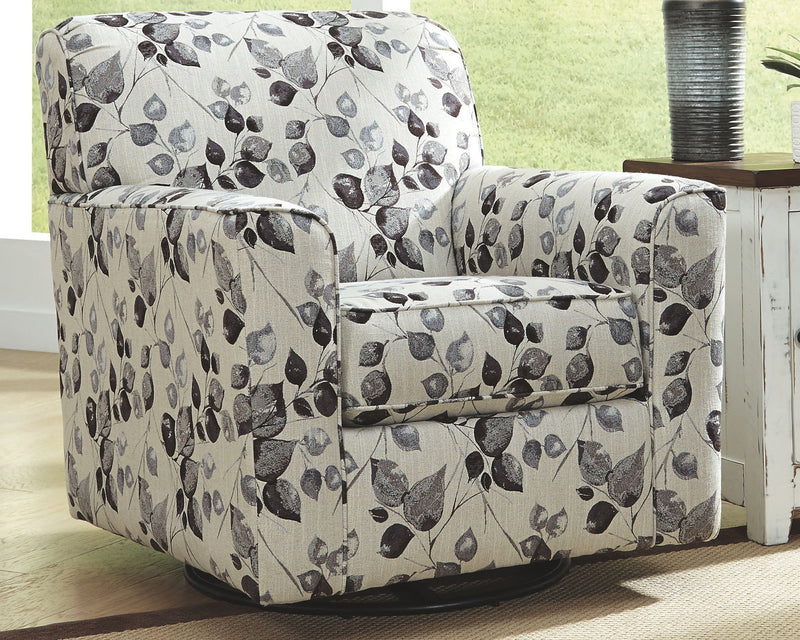 Abney - Swivel Accent Chair - Platinum