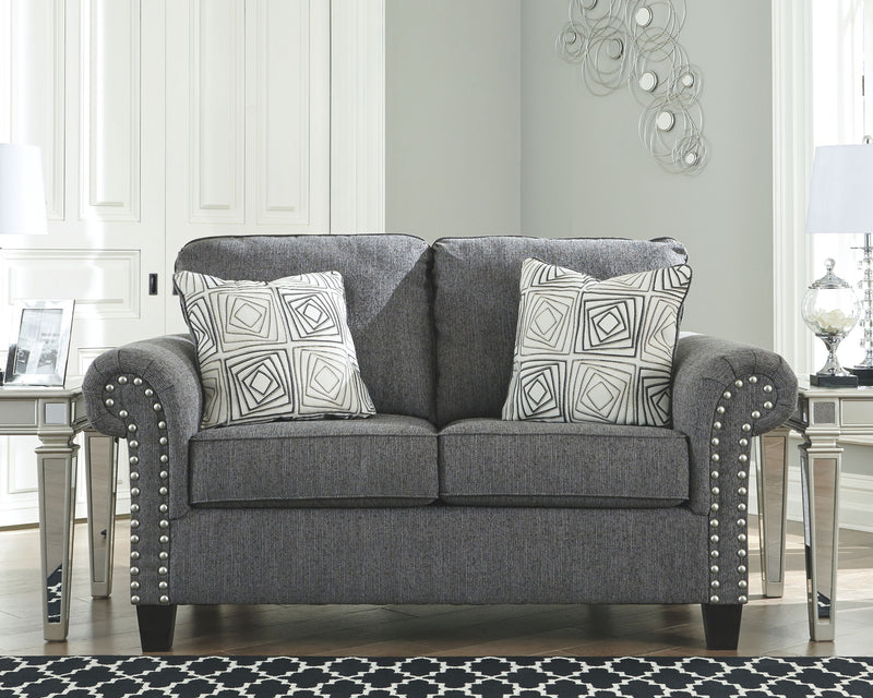 Agleno - Loveseat - Charcoal