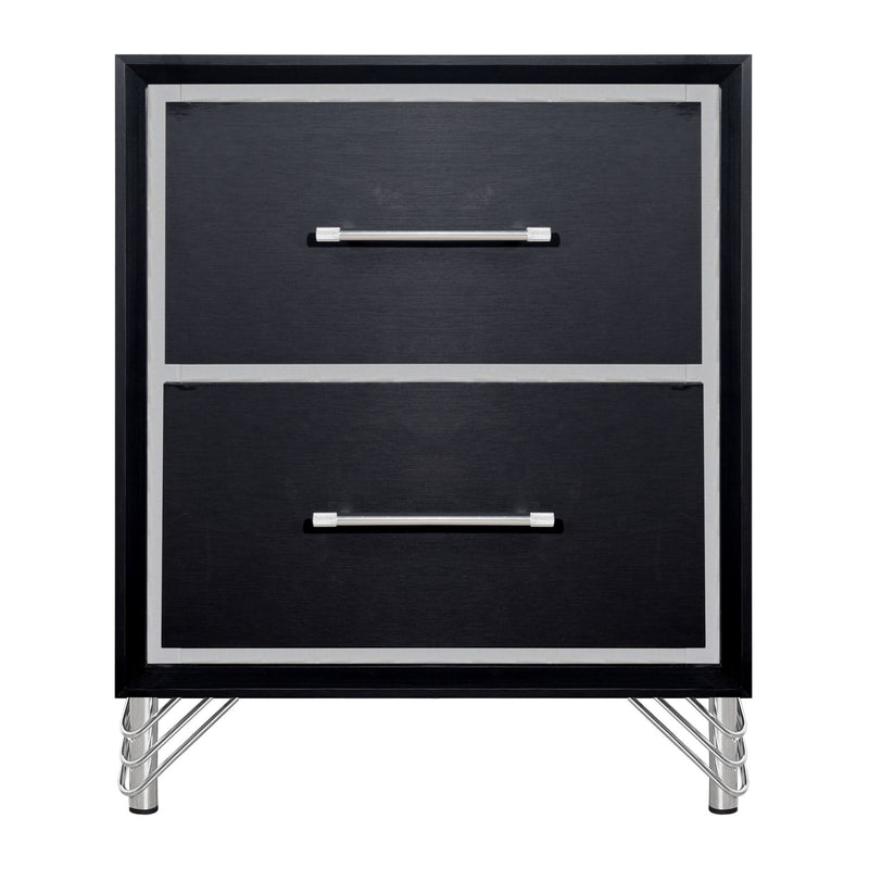Ava - 2 Drawer Nightstand - Ebony