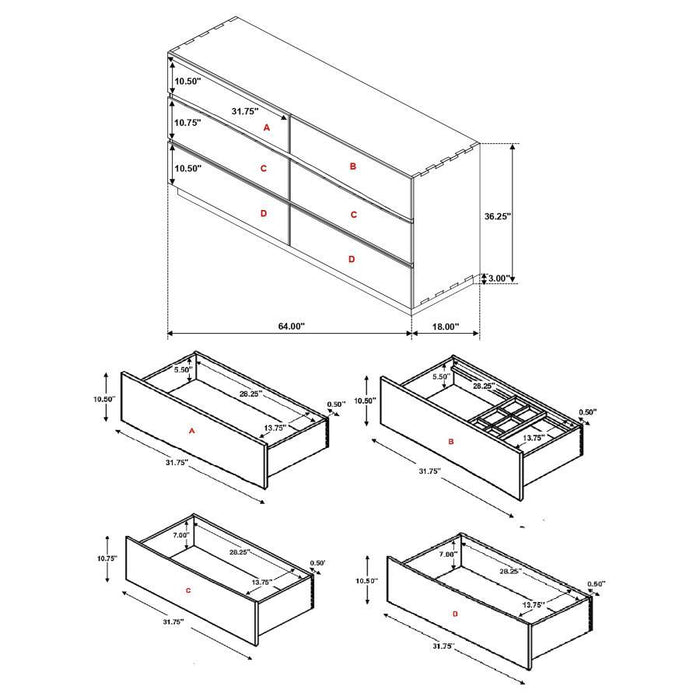 Winslow - 6-Drawer Dresser