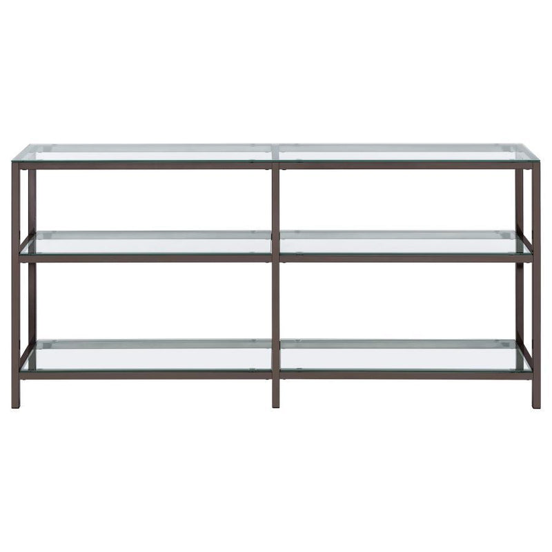 Kate - Console Bookcases - Black Nickel