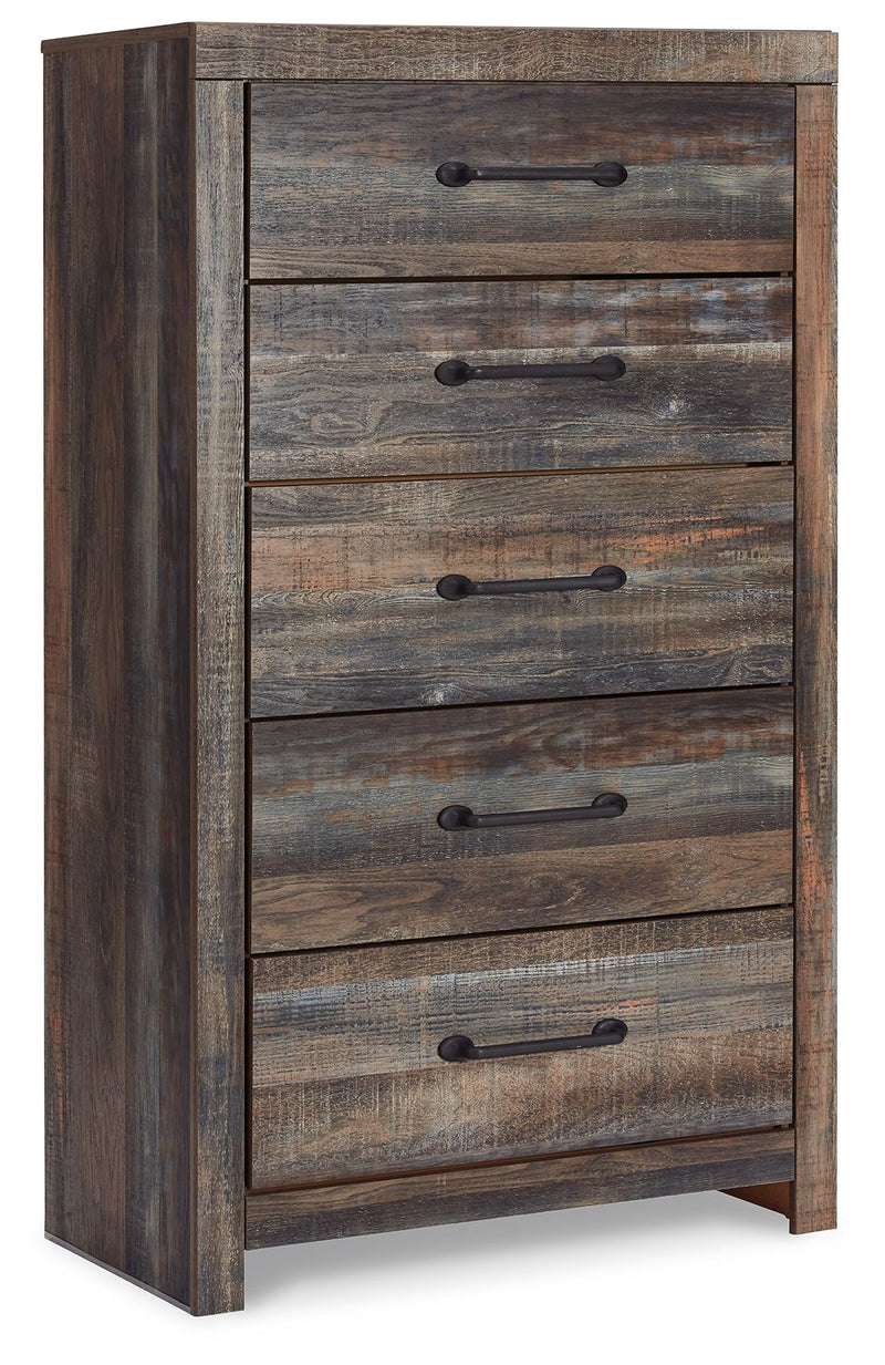 Drystan - Five Drawer Chest - Brown / Beige