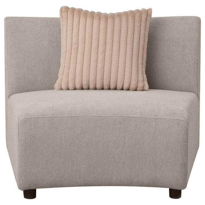 Upholstered Armless Chair - Greige