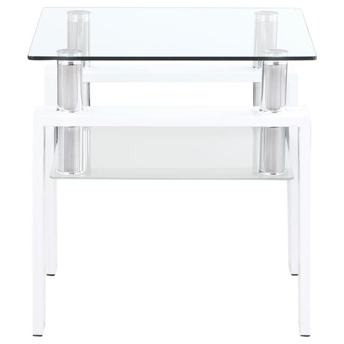 Dyer - 1-Shelf Rectangular Glass Top Table