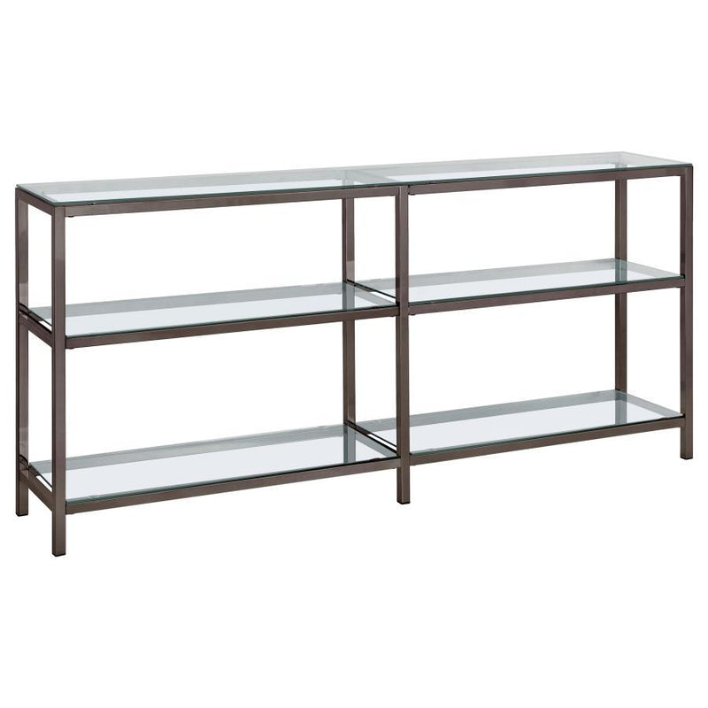 Kate - Console Bookcases - Black Nickel