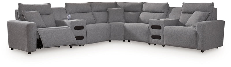 ModMax II - Salt And Pepper - Reclining Sectional