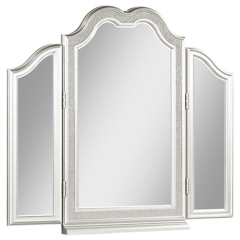 Evangeline - Tri-Fold Vanity Mirror - Silver Oak