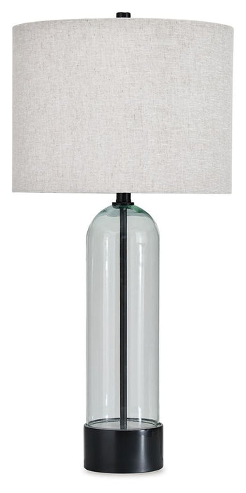Kerrbrook - Clear / Black - Glass Table Lamp