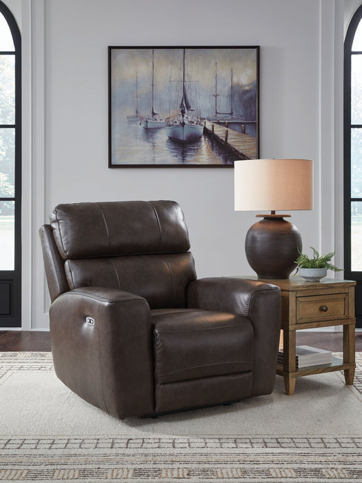 Crossplex - Smoke - Power Recliner / Adjustable Headrest