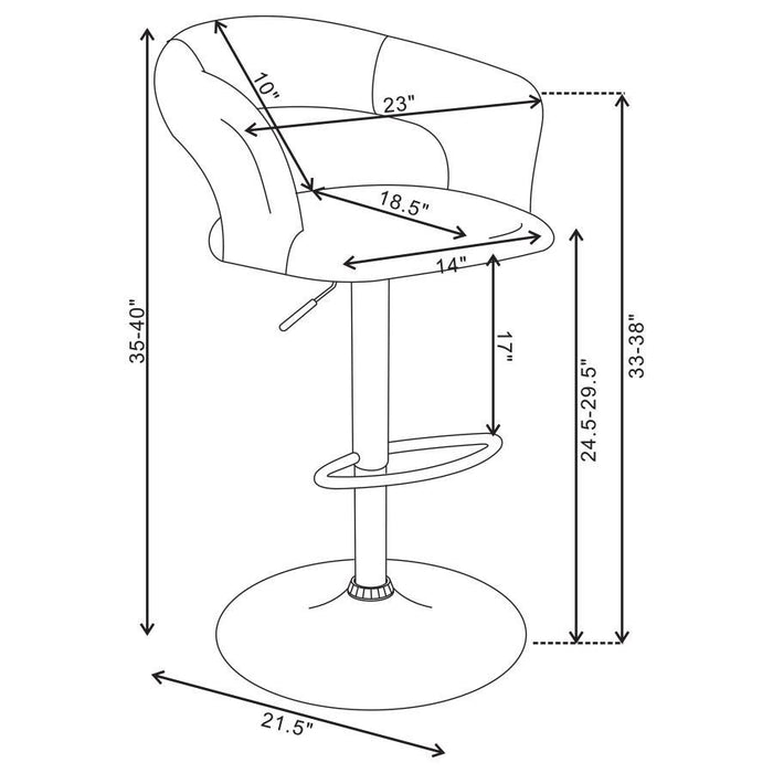 Barraza - 29" Adjustable Height Bar Stool