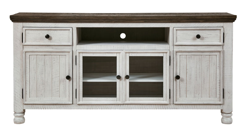 Havalance - Extra Large TV Stand - 4 Doors - Brown / Beige