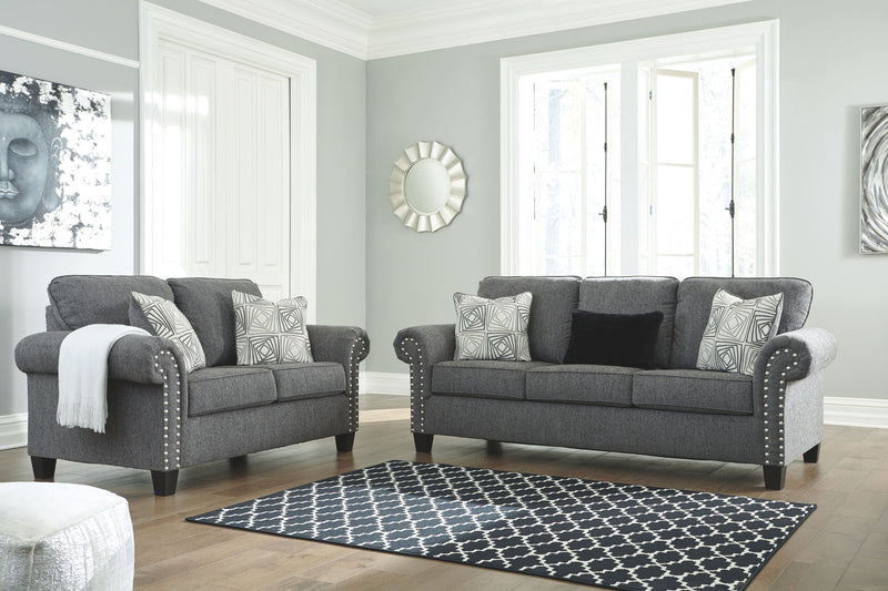 Agleno - 2 Pc. - Sofa, Loveseat - Charcoal