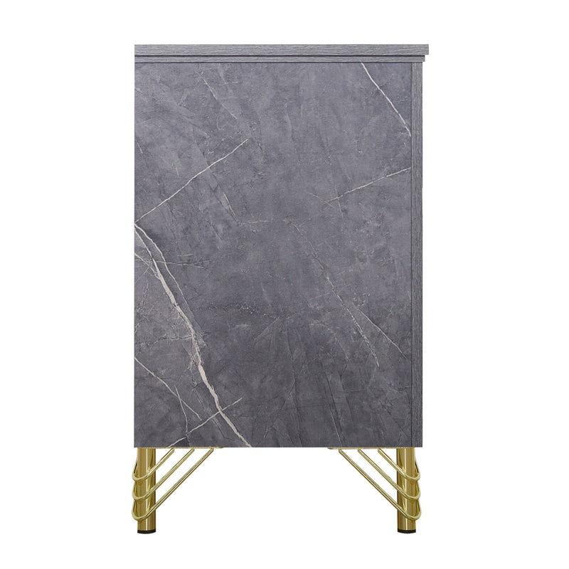 Symmetry - 2 Drawer Nightstand - Charcoal